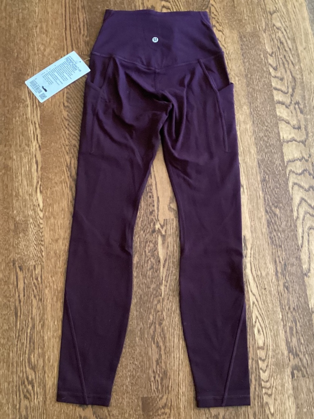 Lululemon Align HR High Rise Pants 25” with Pockets in Black Plum Color